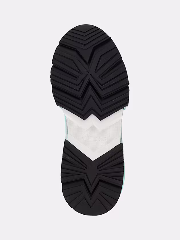 Carrli suede-insert running shoe - GUESS