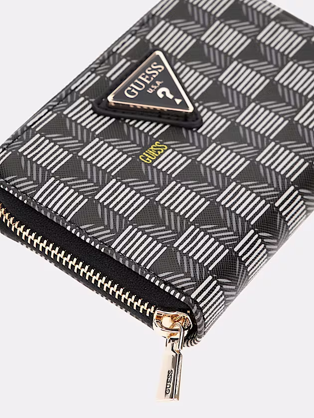 G Wave geometric-print mini wallet - GUESS