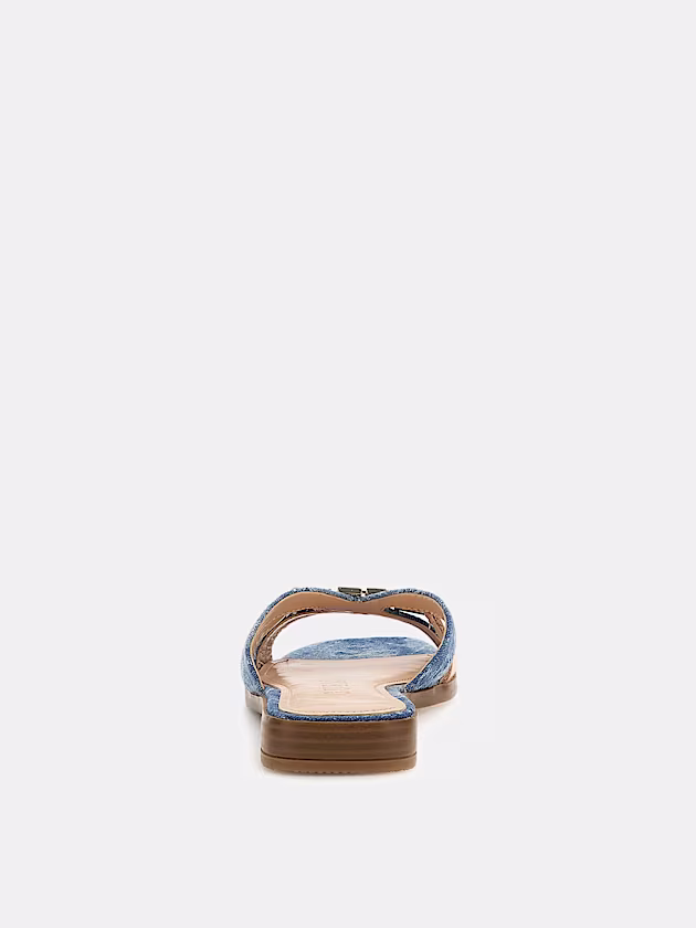 Realla leather-denim blend sandal - GUESS