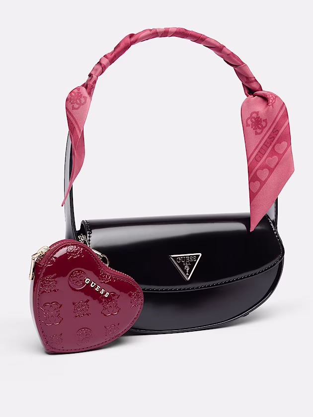 Logo and hearts silk bandeaux - GUESS