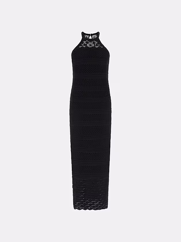 Halter neck sweater long dress - GUESS