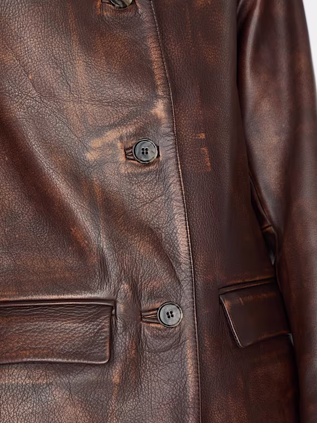 Genuine leather jacket - GUESS