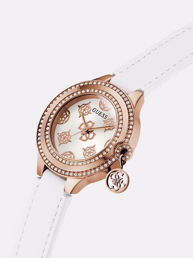 Analogue watch with pendant detail - GUESS