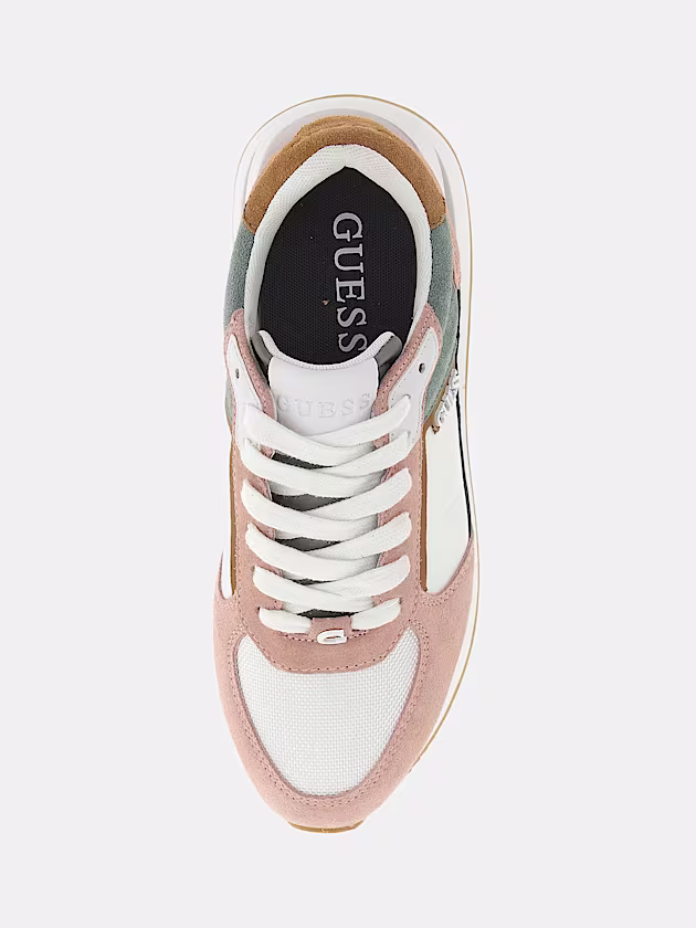 Energy Leather Blend Running Shoe - GUESS