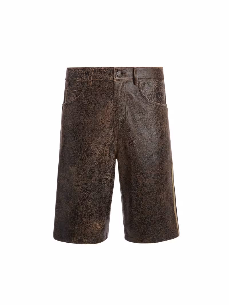Crackle leather shorts - GUESS