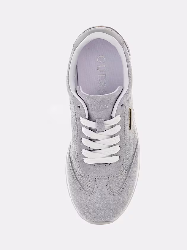 Joggin suede-blend running shoe - GUESS