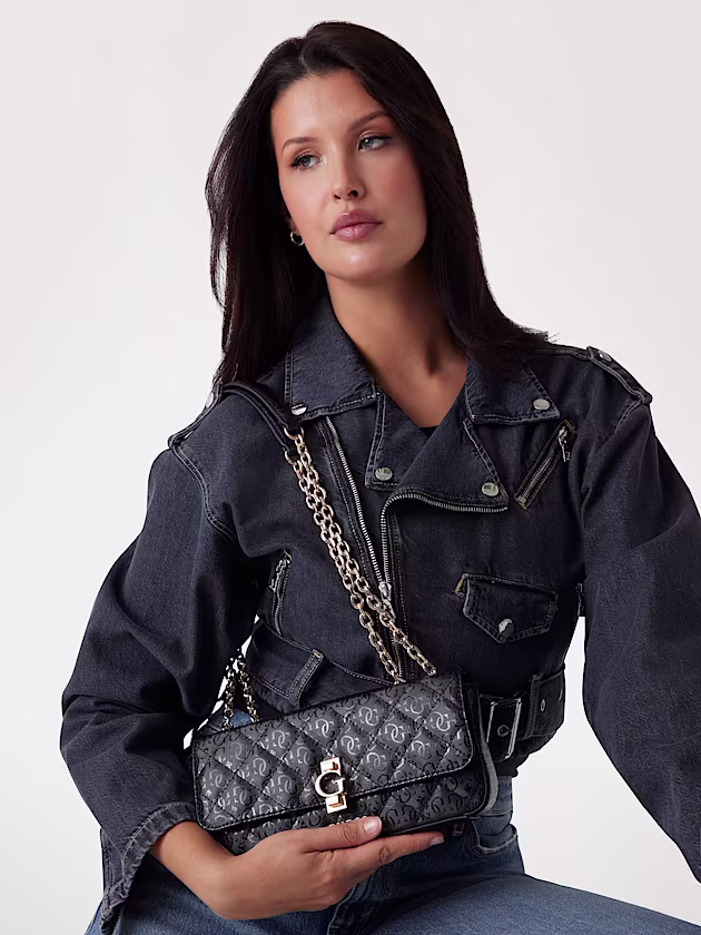 Bessey 4G logo patent mini crossbody - GUESS