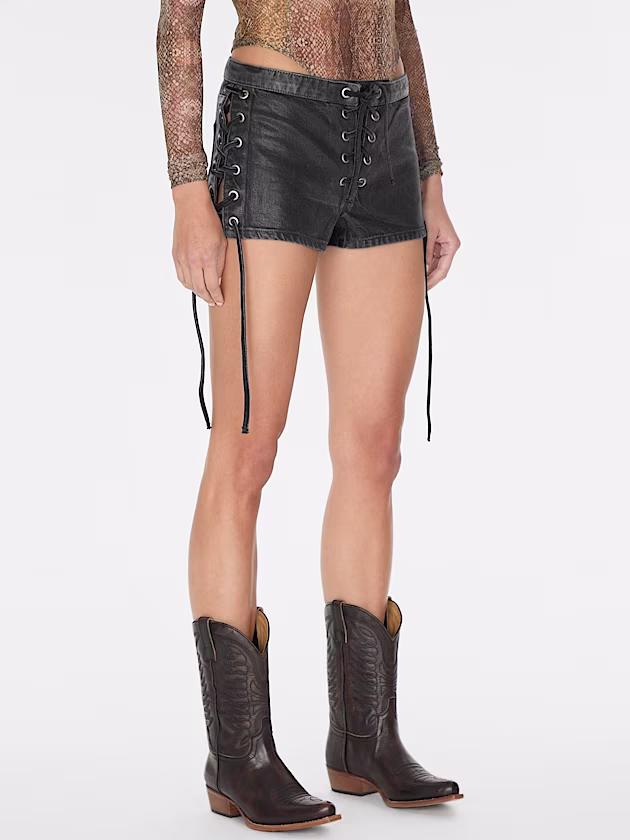 Mid rise denim shorts - GUESS