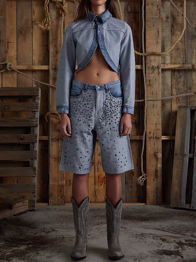 Reverse denim shorts - GUESS