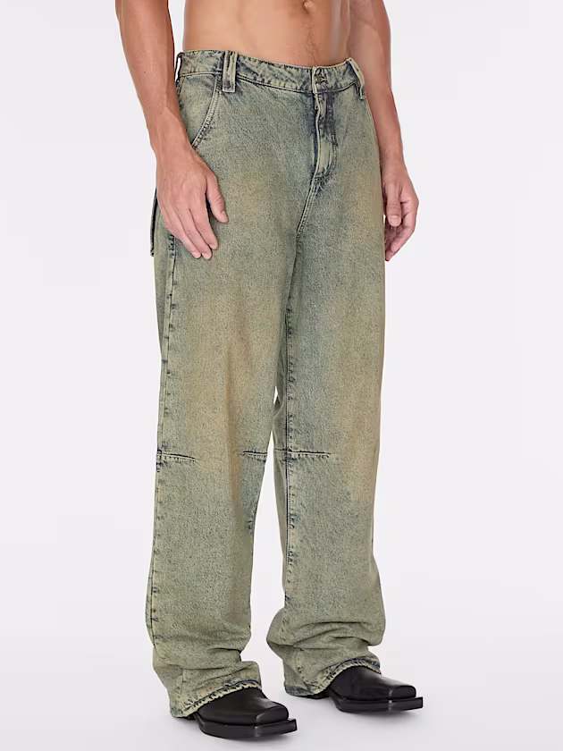 Mid rise relaxed denim pant - GUESS