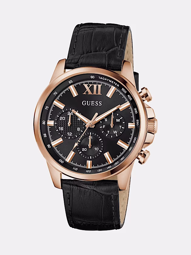 Leather multi-function watch 44 mm - GUESS
