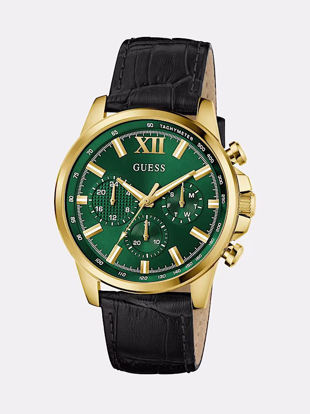 Leather multi-function watch 44 mm - GUESS