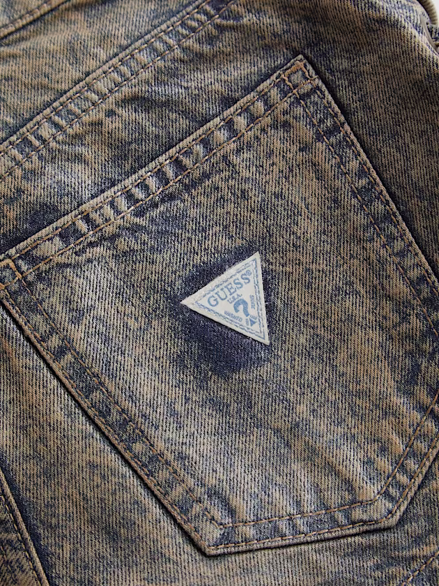 Mid rise denim shorts - GUESS