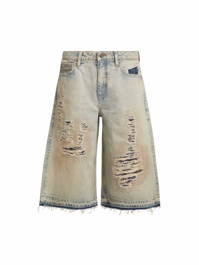 Mid rise denim shorts - GUESS