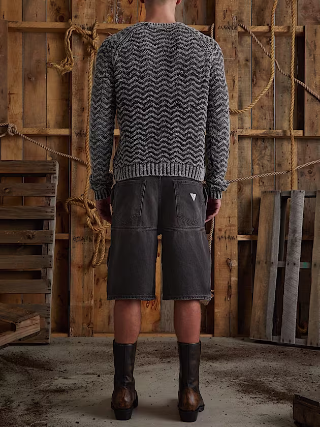 Mid rise relaxed denim shorts - GUESS