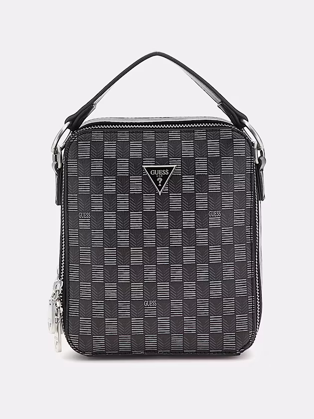 Torino geometric-print mini crossbody bag - GUESS