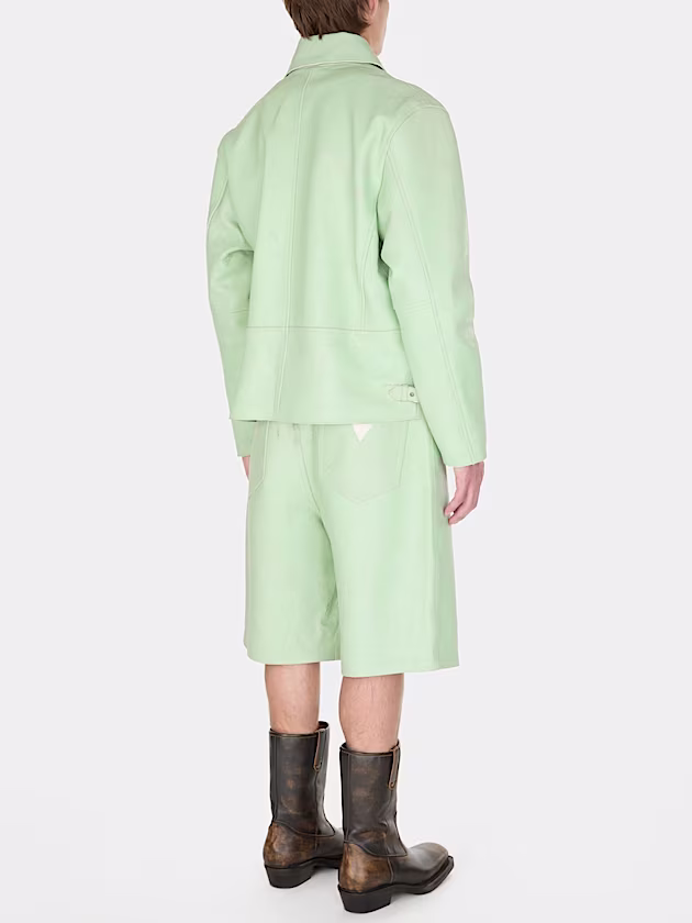 Crackled leather shorts - GUESS