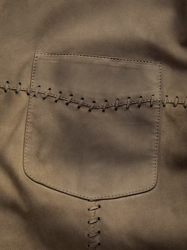 Regular fit suede shirt - GUESS