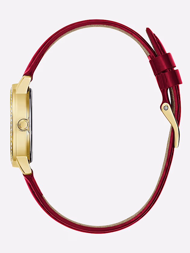 Patent leather analogue watch - GUESS