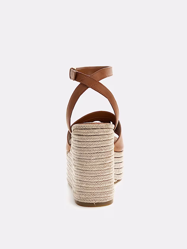 Tanvee leather-blend sandal - GUESS