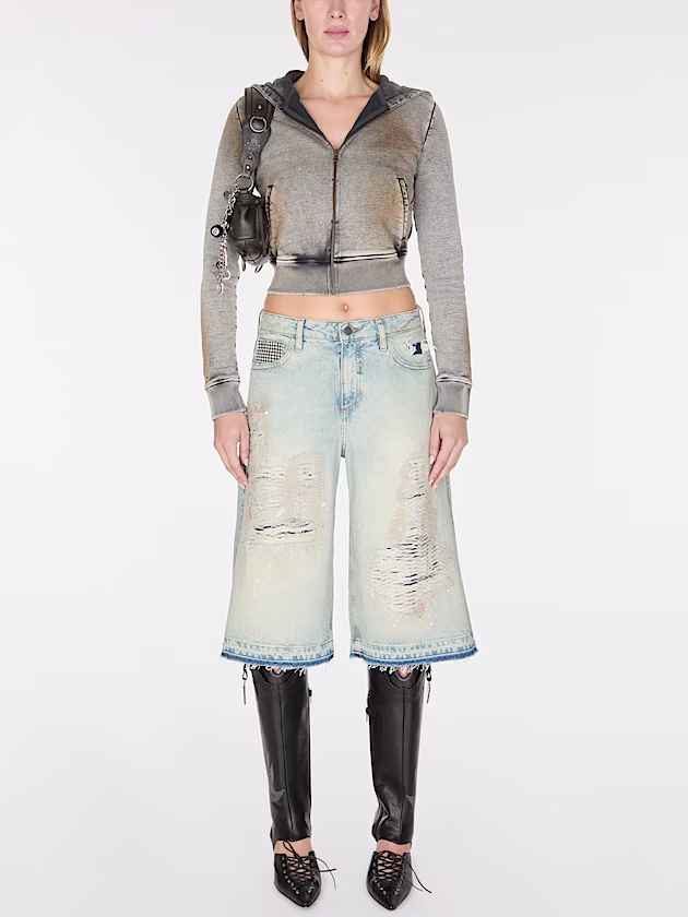 Mid rise denim shorts - GUESS