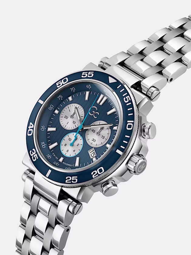 Gc steel chronograph watch - GUESS