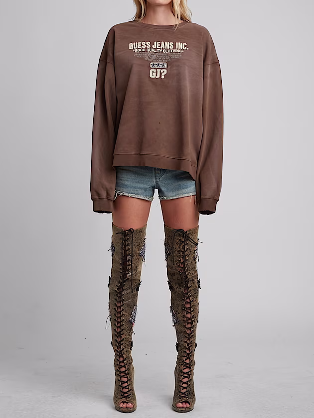 Script Logo Crewneck Sweatshirt - GUESS