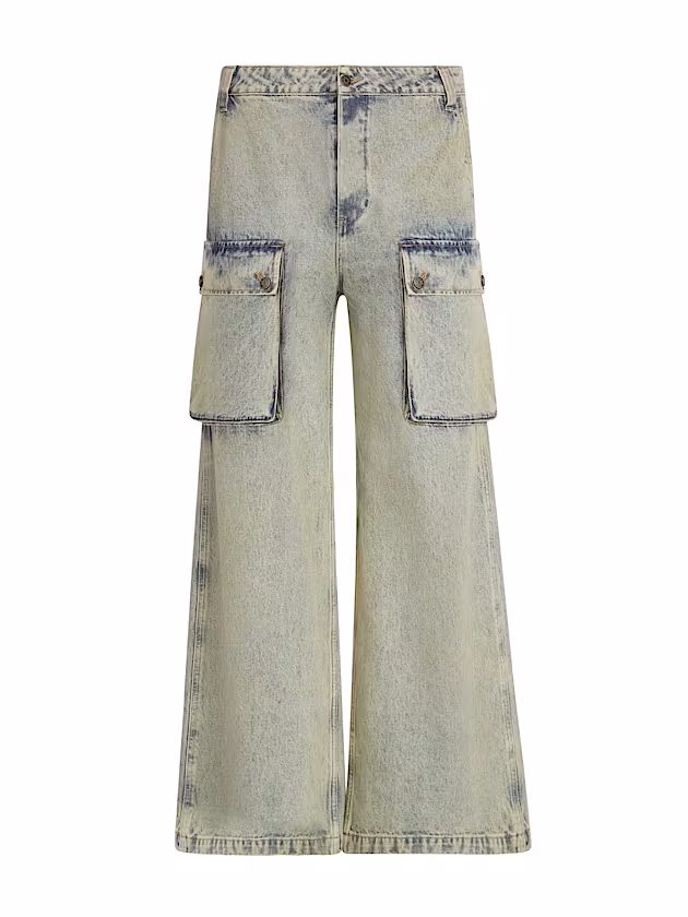 Mid rise cargo denim pant - GUESS