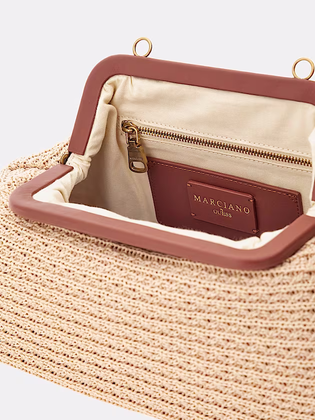 Marciano raffia clutch bag - GUESS