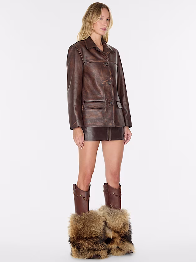 Genuine leather jacket - GUESS