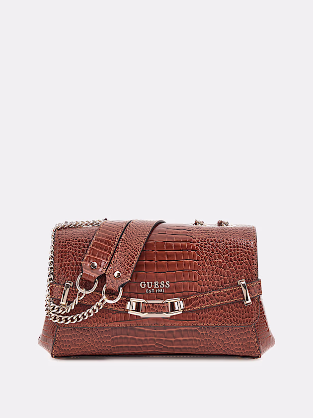 Silvye croc-print crossbody - GUESS