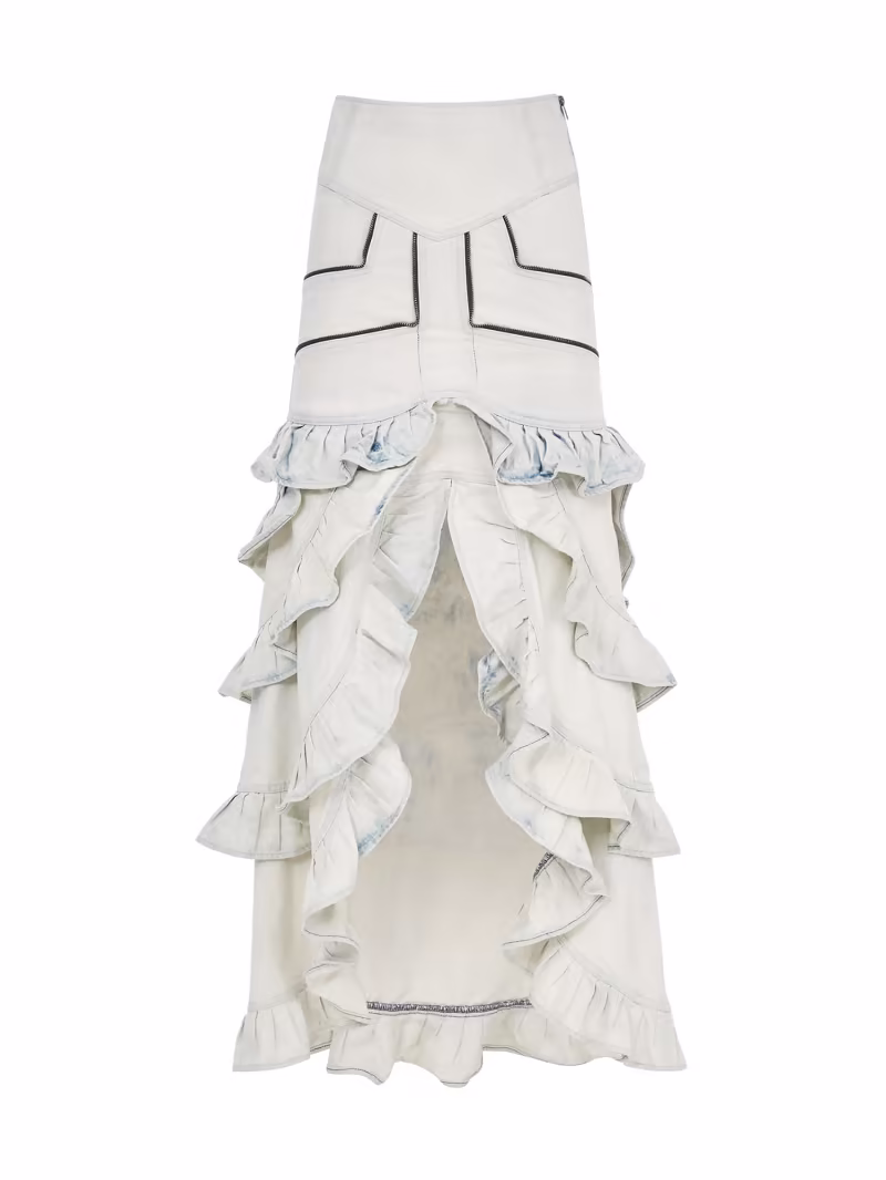 Ruffle denim skirt - GUESS