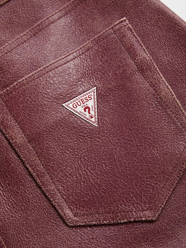 High rise leather shorts - GUESS