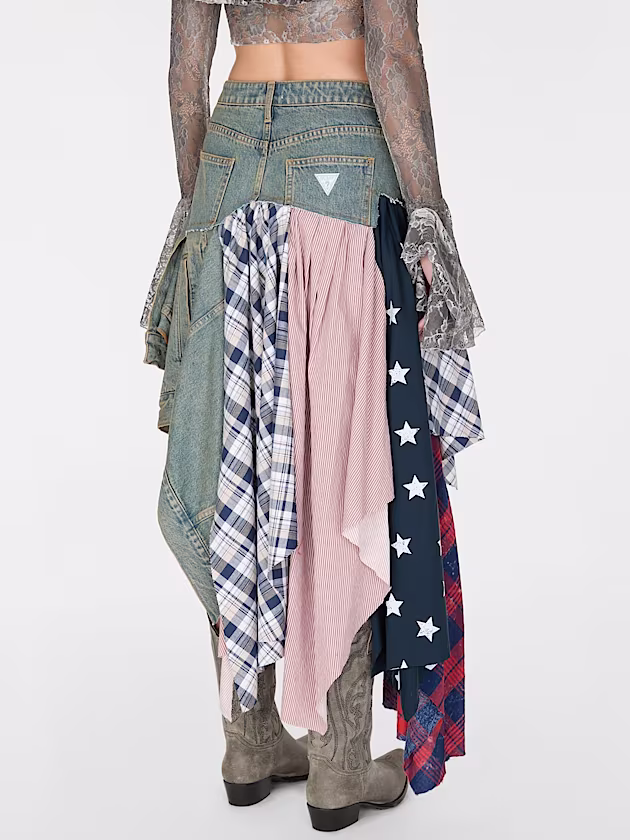 Patchwork denim skirt - GUESS