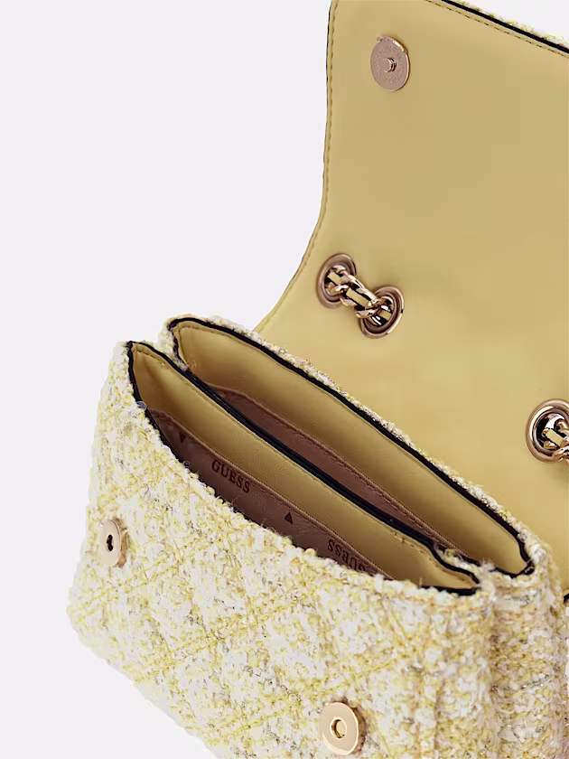 Giully sequin-detail tweed mini crossbody - GUESS