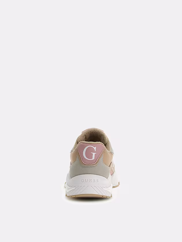 Carrli suede-insert running shoe - GUESS