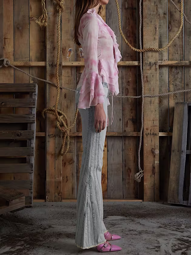 Low rise flare denim pant - GUESS