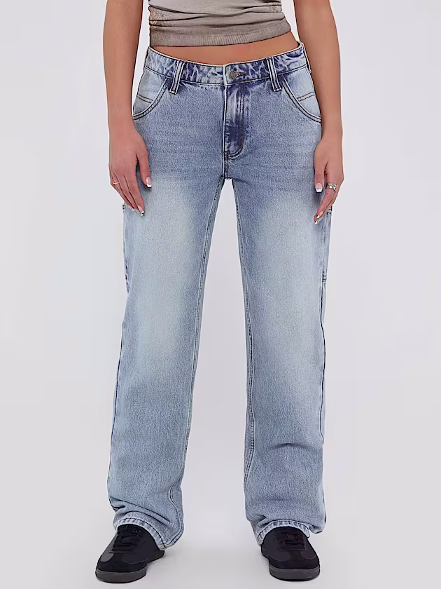 High rise relaxed denim pant - GUESS