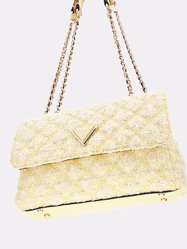 Giully sequin-detail tweed mini crossbody - GUESS