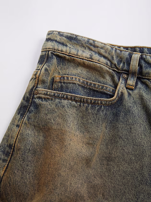 Mid rise denim shorts - GUESS