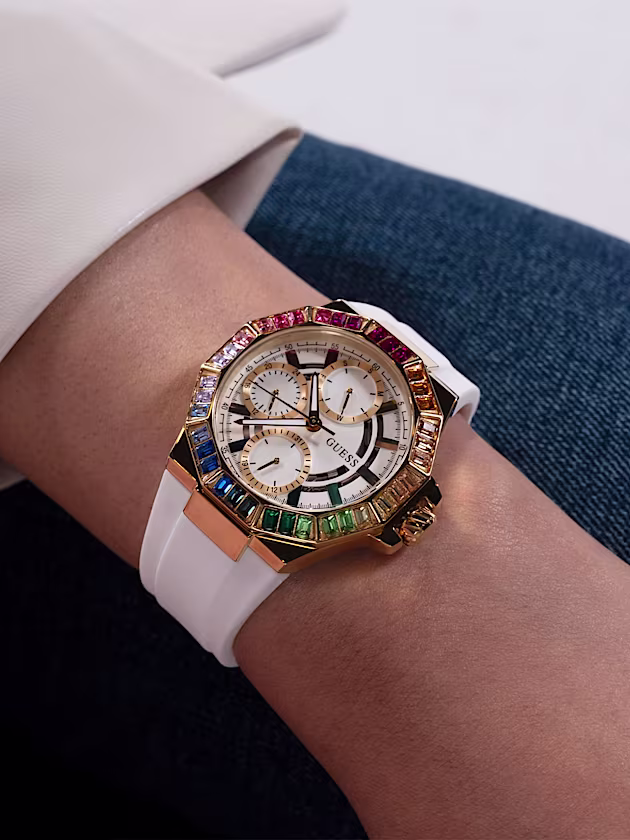 Multi-function crystal watch - GUESS