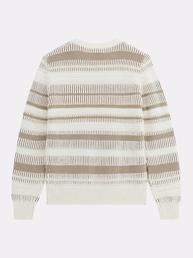 Embossed stripes sweater - GUESS