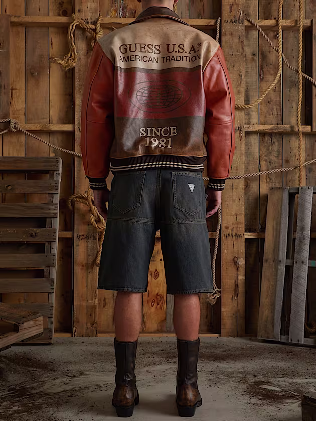 Mid rise relaxed denim shorts - GUESS