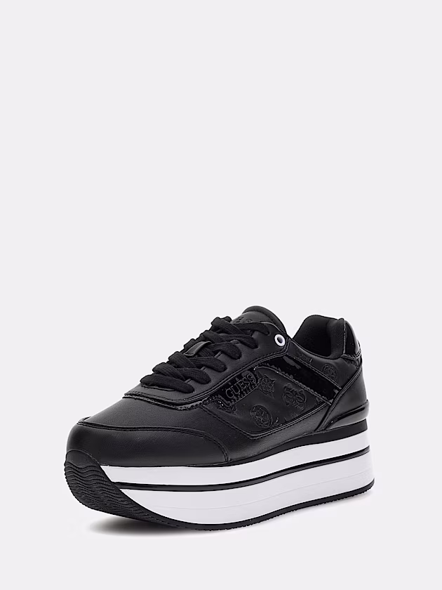 Hansini embossed logo running shoe - GUESS