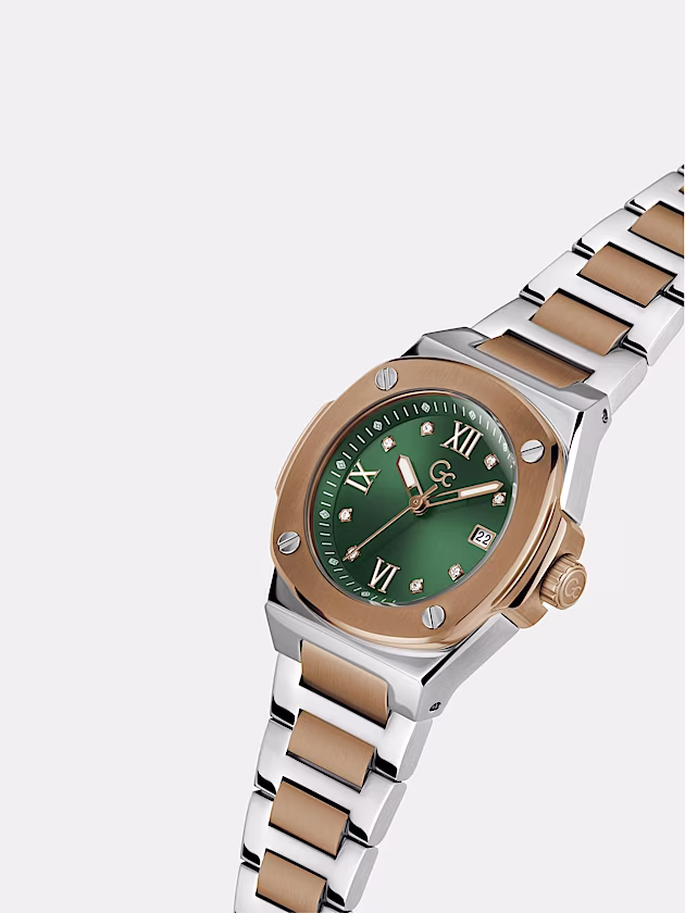 GC steel watch with date function - GUESS