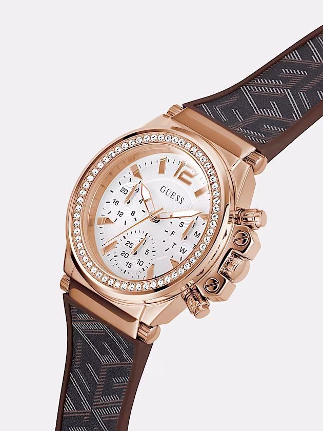 Multi-function watch with G Cube print - GUESS