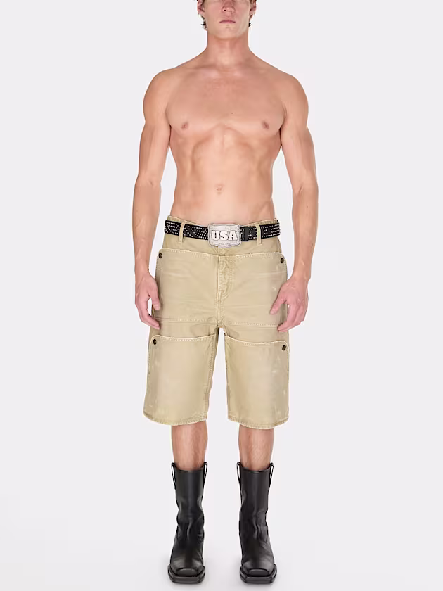 Relaxed utility denim short - GUESS