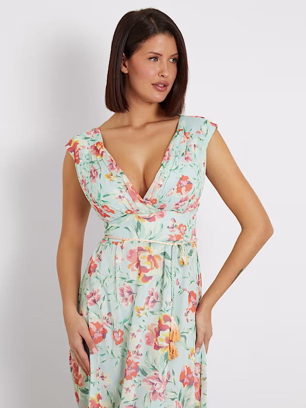Floral print long dress - GUESS