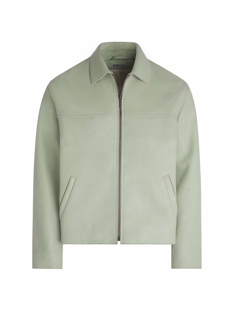 Crackled leather jacket - GUESS