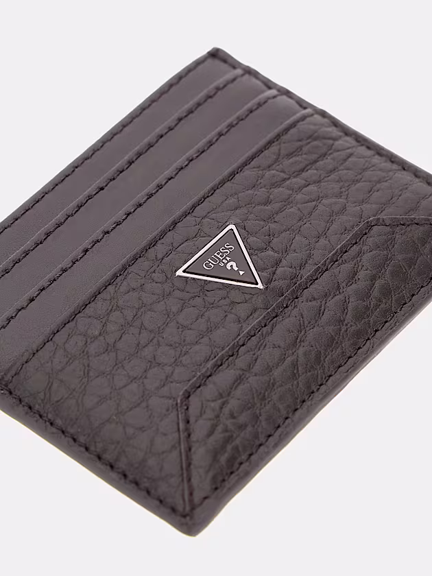 Barcellona genuine leather credit card holder - GUESS